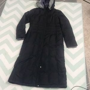 Super long black winter jacket